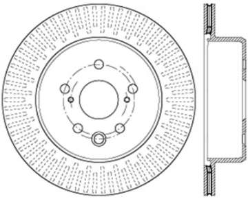 Picture of StopTech Lexus 13-15 GS350-14-15 IS350-13-15 GS350H-15 RC350 Right Rear Drilled Sport Brake Rotor