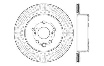 Picture of StopTech Lexus 13-15 GS350-14-15 IS350-13-15 GS350H-15 RC350 Right Rear Drilled Sport Brake Rotor