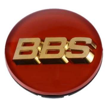 Picture of BBS Center Cap - 70mm Red w- Gold 3D Logo 4-tab