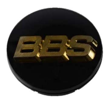 Picture of BBS Center Cap 70-6mm Black-Gold 3-tab 56-24-080