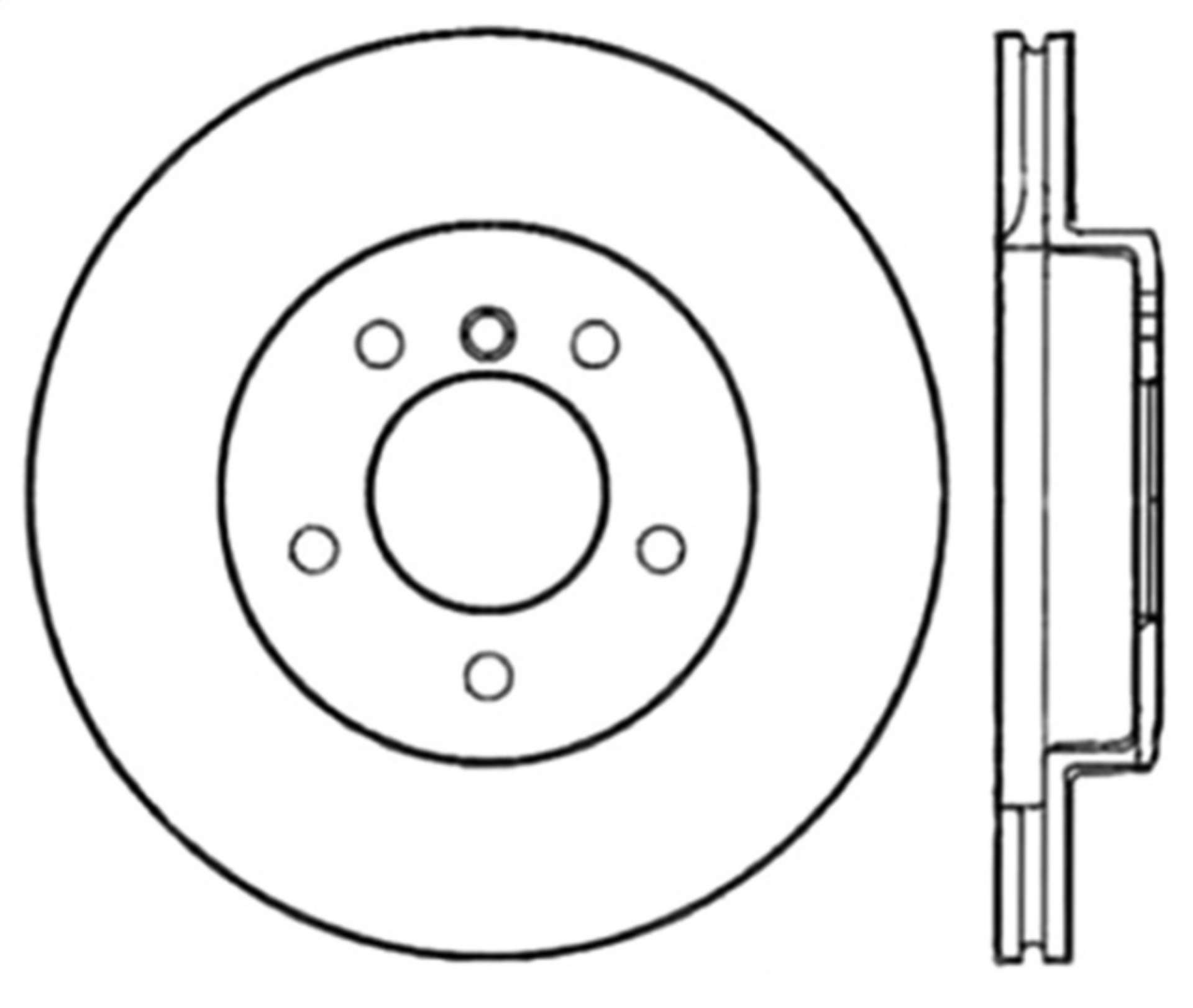 Picture of StopTech 99-05 BMW 3-Series Drilled Left Front Rotor