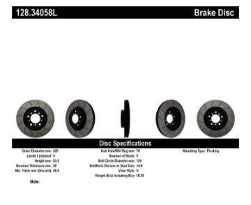 Picture of StopTech 01-06 BMW M3 Drilled Left Front Rotor