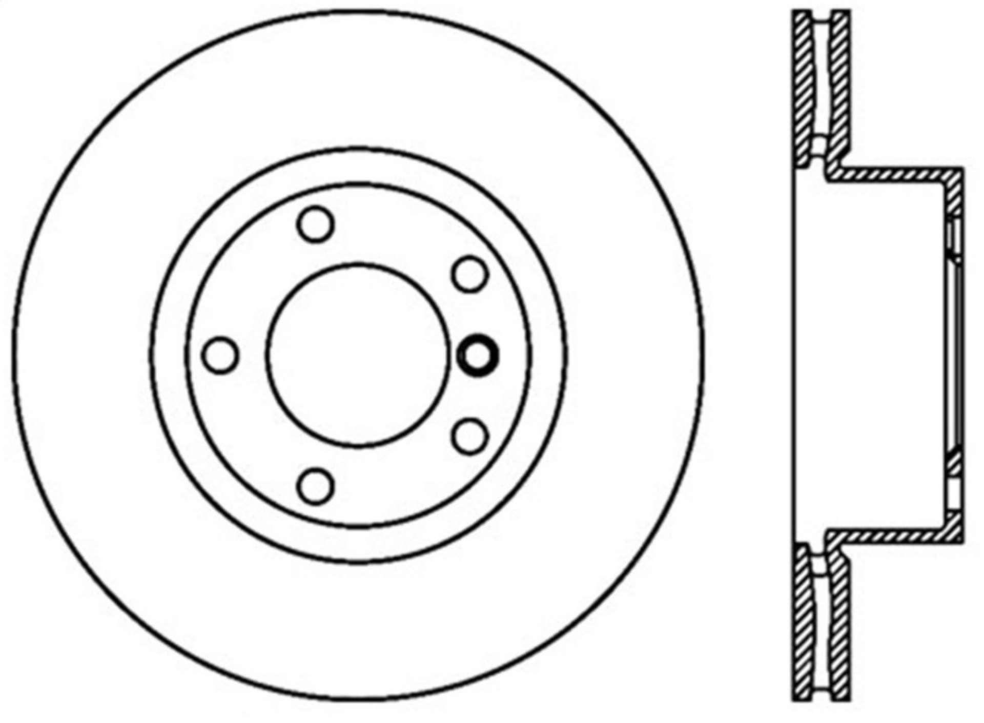 Picture of StopTech 08-10 BMW 128i Cross Drilled Left Front Rotor