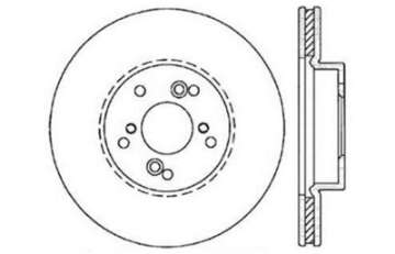 Picture of StopTech 99-08 Acura TL STD Caliber - 01-03 CL - 04-09 TSX Cross Drilled Right Front Rotor