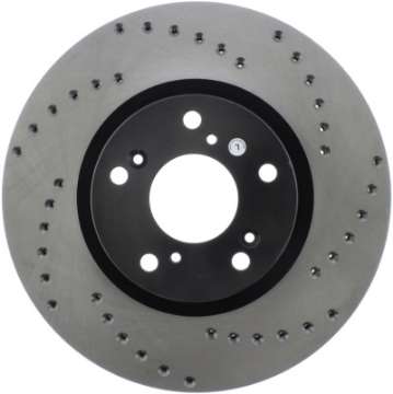 Picture of StopTech 06-08 Honda Civic Si Cross Drilled Left Front Rotor