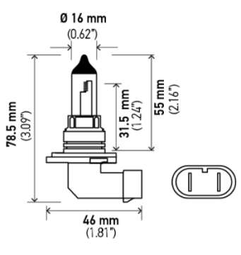 Picture of Hella 9006 12V 55W Halogen Bulb
