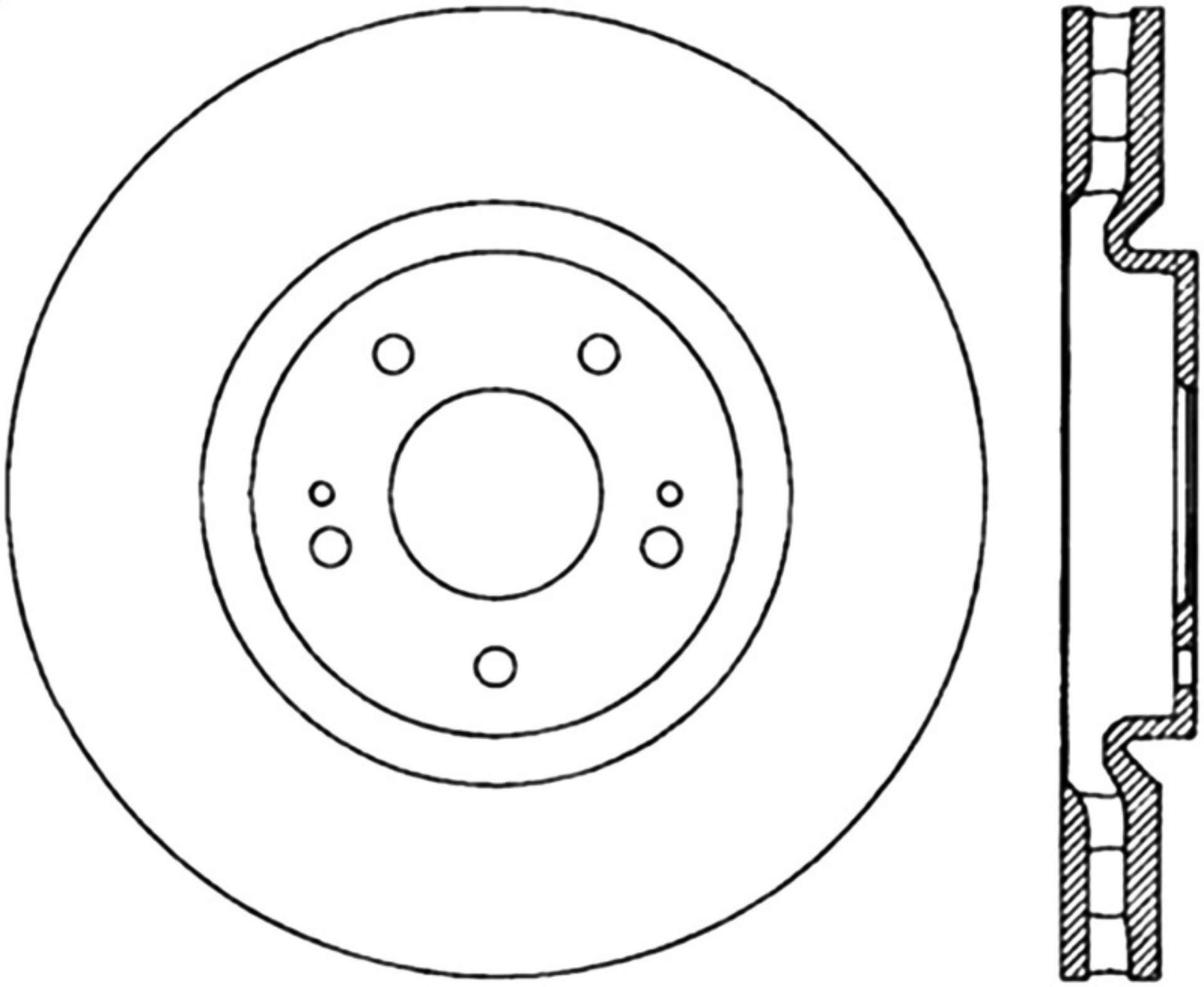 Picture of StopTech 03-06 Mitsubishi Lancer Evo AWD Drilled Left Front Rotor