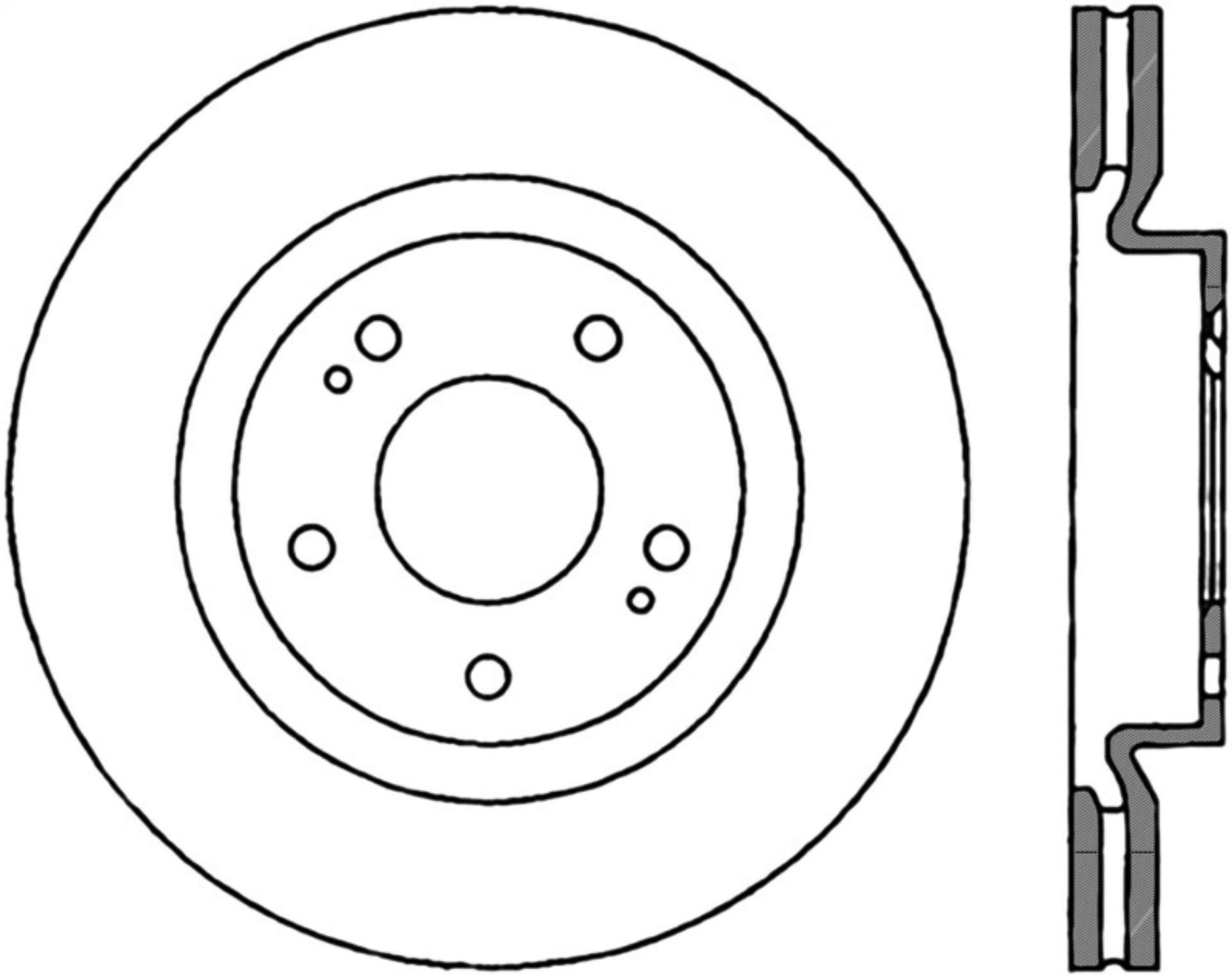 Picture of StopTech 08-16 Mitsubishi Lancer Sport Drilled Left Front Rotor