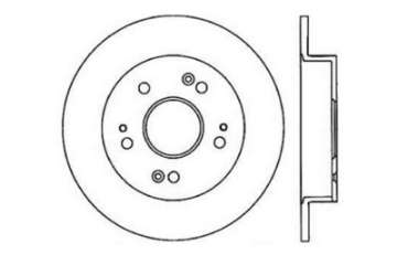 Picture of StopTech 06-07 Acura CSX Canada - 06-09 Honda Civic - 97-01 Prelude Drilled Left Rear Rotor