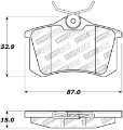 Picture of StopTech 02-08 Audi A4 Quattro - 2-99-02 Audi S4 - 93-10 VW Golf GL-GLS Performance Rear Brake Pads