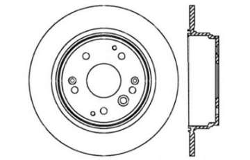 Picture of StopTech 04-08 Acura TL-TL-S Standard-Brembo Drilled Right Rear Rotor