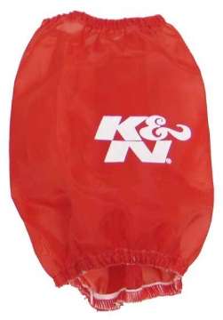 Picture of K&N Drycharger Air Filter Wrap Red 4-688in Base ID x 3-5in Top ID x 4-875in Height