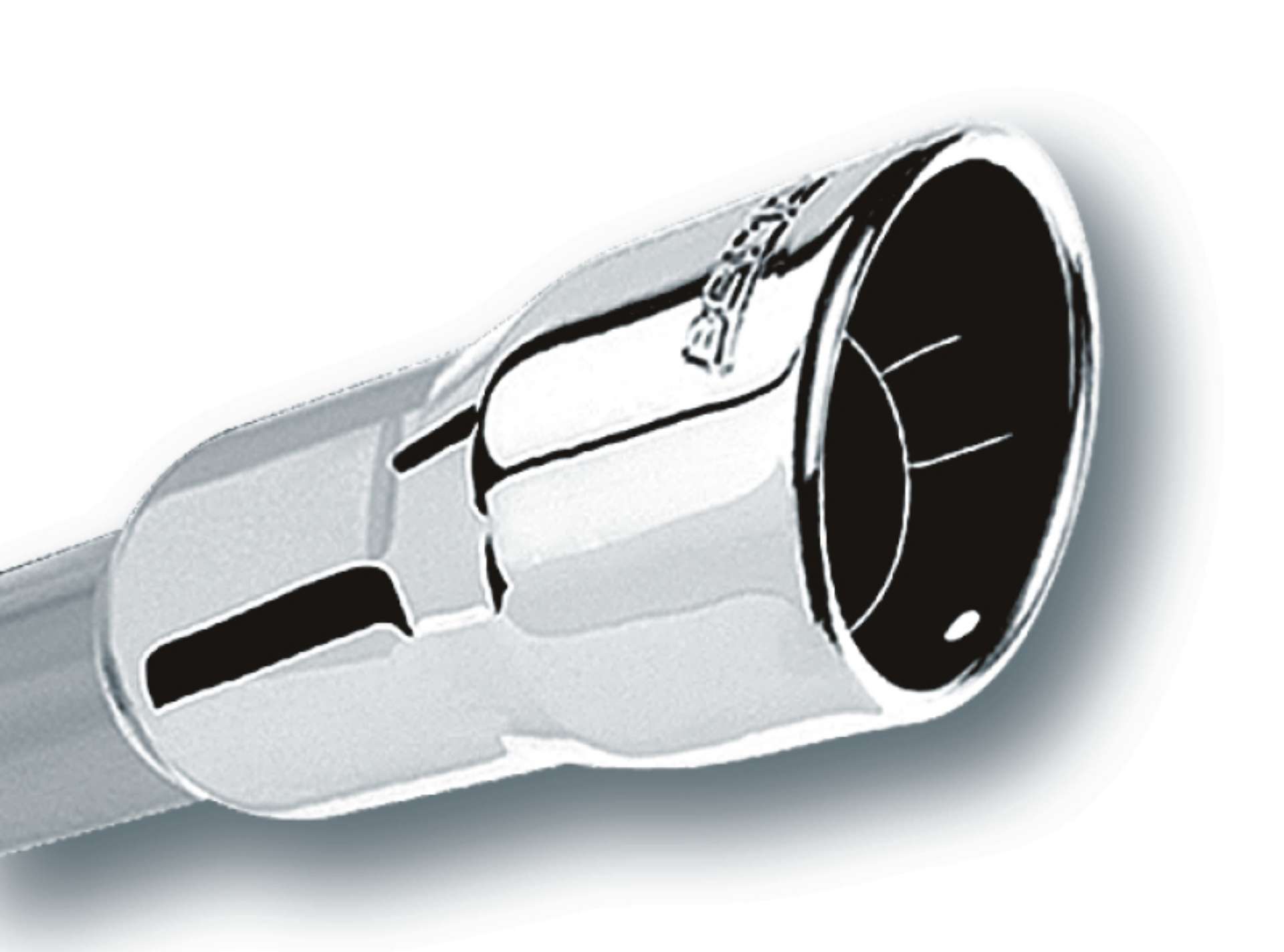 Picture of Borla 3in Inlet 4-25in Round Rolled Angle Cut x 4in Long Universal Exhaust Tips