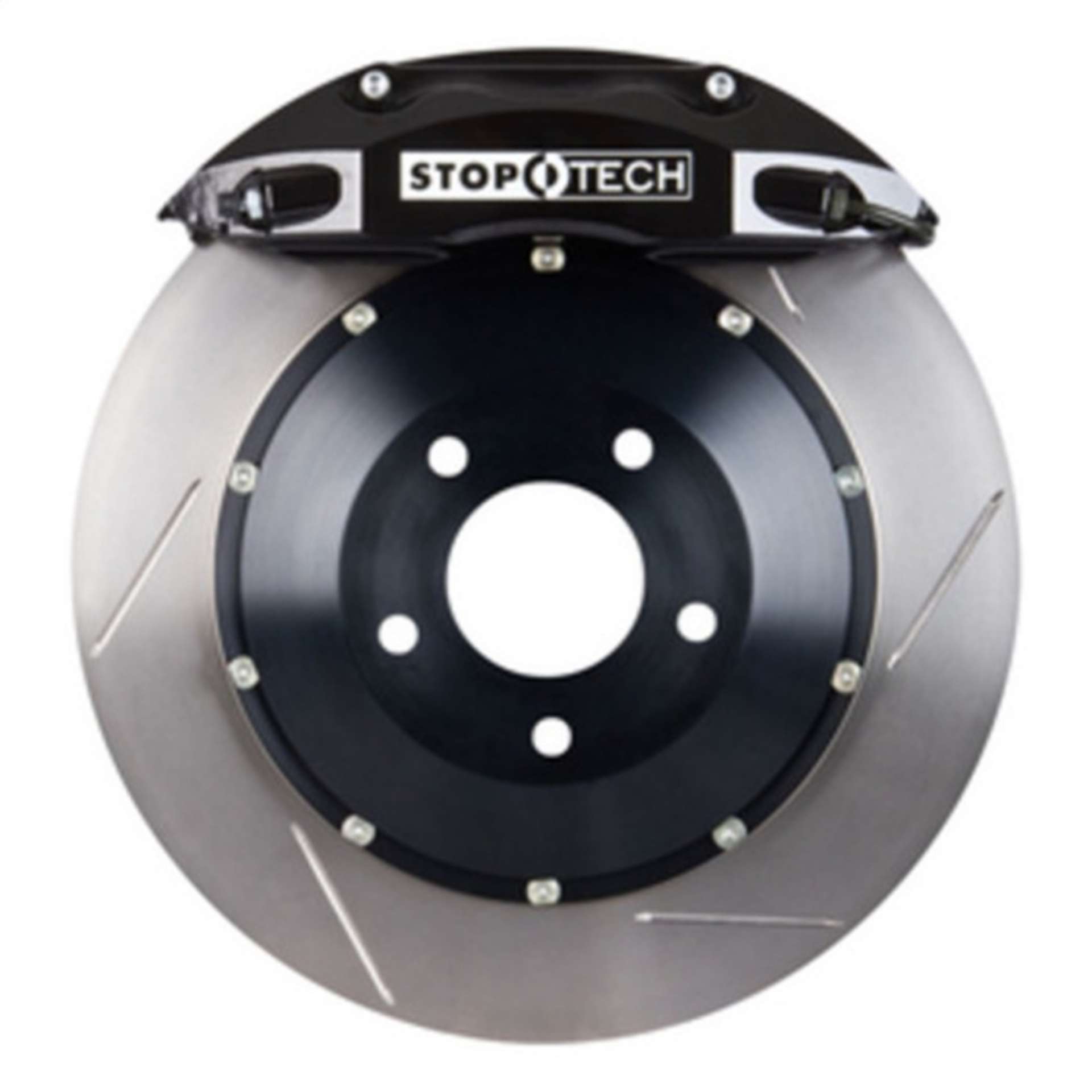 Picture of StopTech 01-07 BMW M3 BBK Front w- Black ST-40 Calipers Slotted 355x32mm Rotors Pads and SS Lines