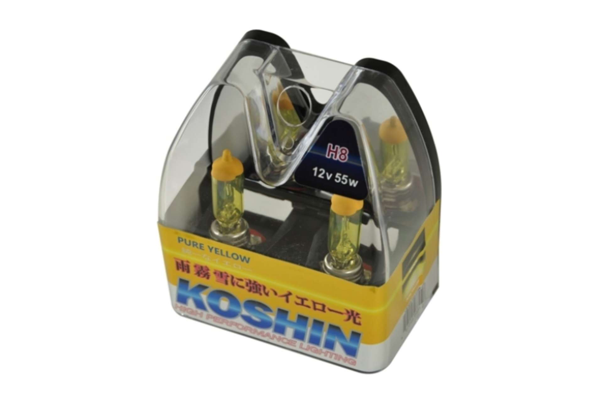 Picture of Xtune Koshin H8 Hyper Yellow Halogen Light Bulbs 12V 50W LB-KO-YELLOW-H8YE