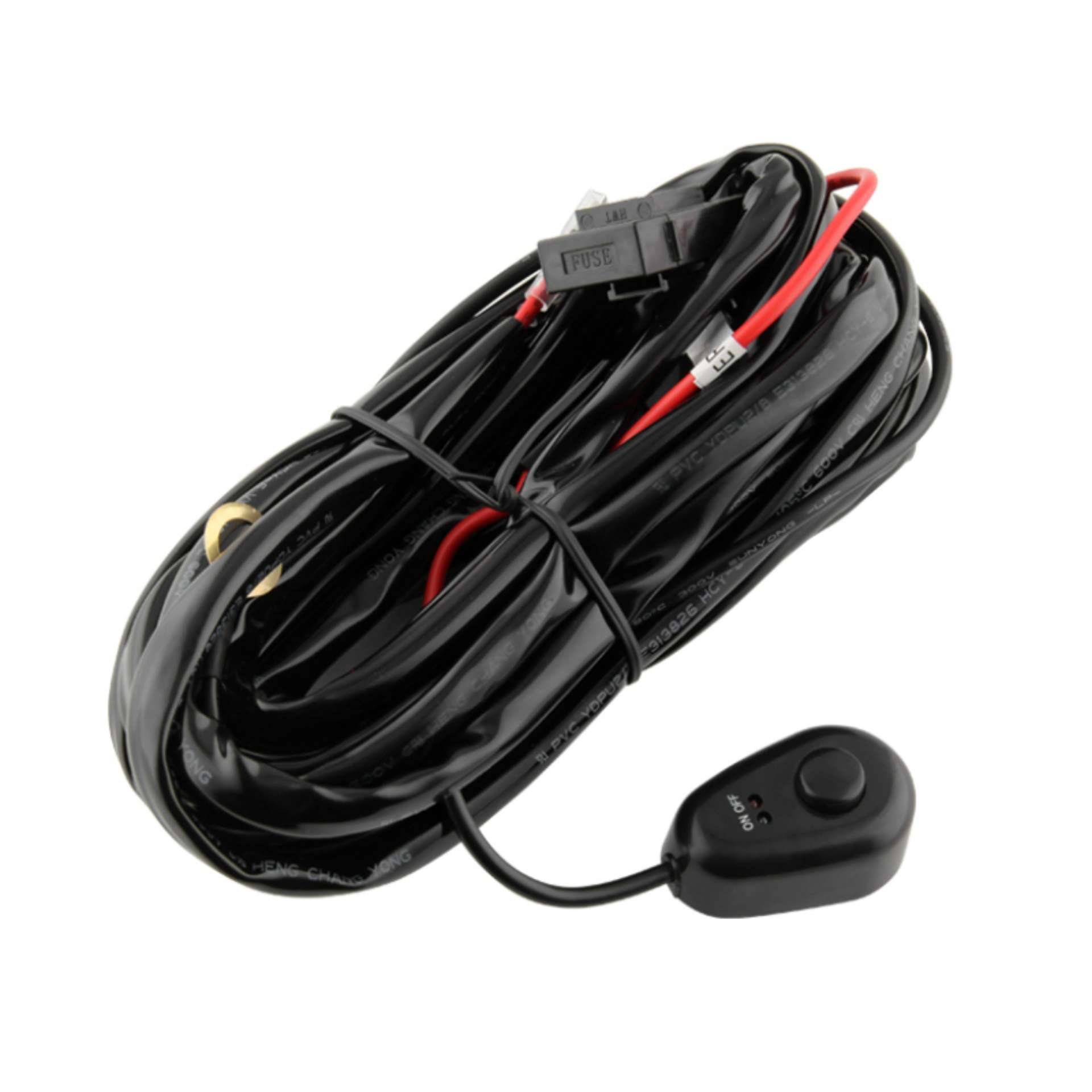 Picture of Xtune Univerial Switch w- 3 Meter Wiring For LED Light Bar LLB-3M-SW