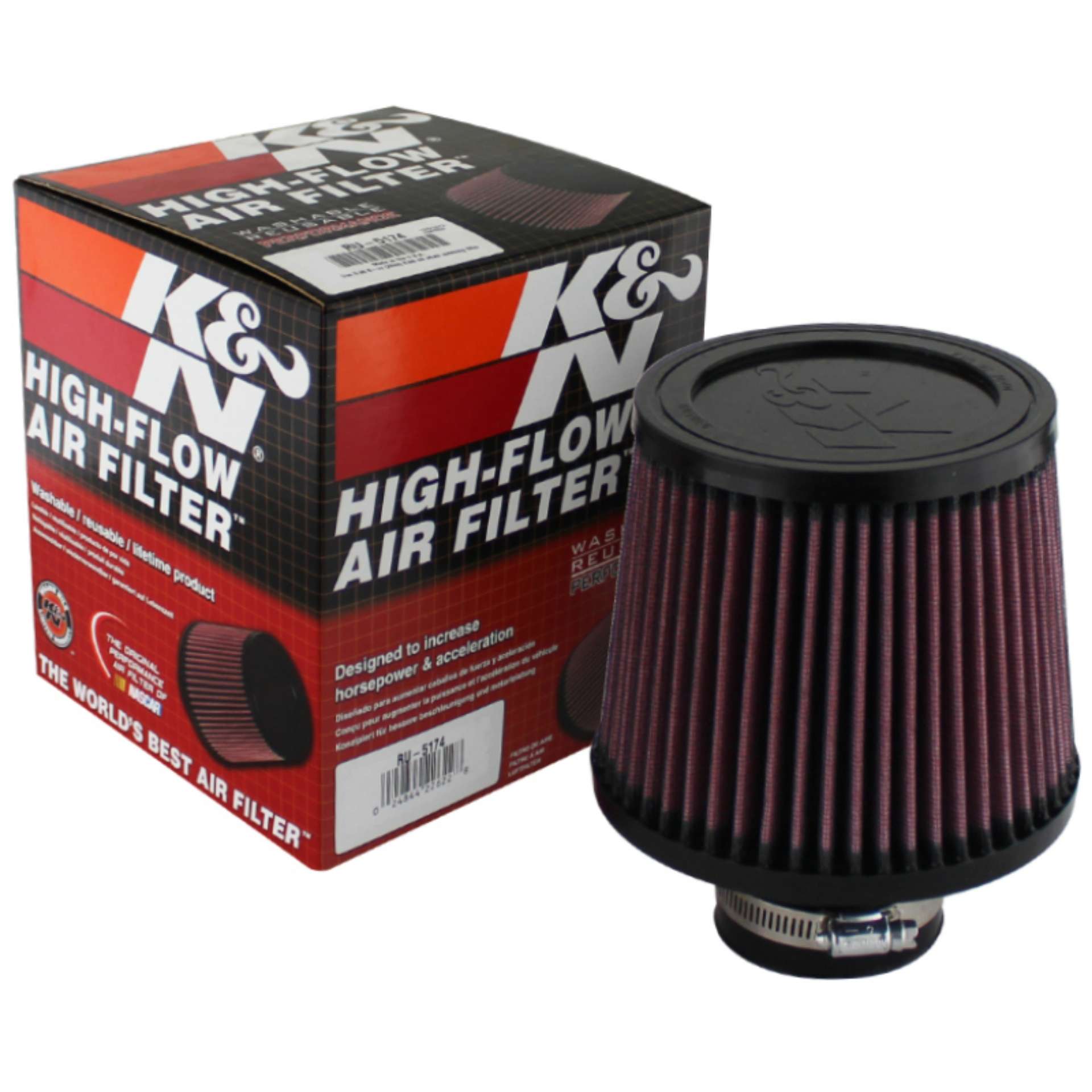 Picture of Xtune K&N 2-5 Inch Rubber Filter Universal IN-AF-KN-RU5174