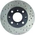 Picture of StopTech 96-00 Honda Civic DX-HX Coupe-90-00 Civic DX-LX Sedan Slotted & Drilled Left Front Rotor