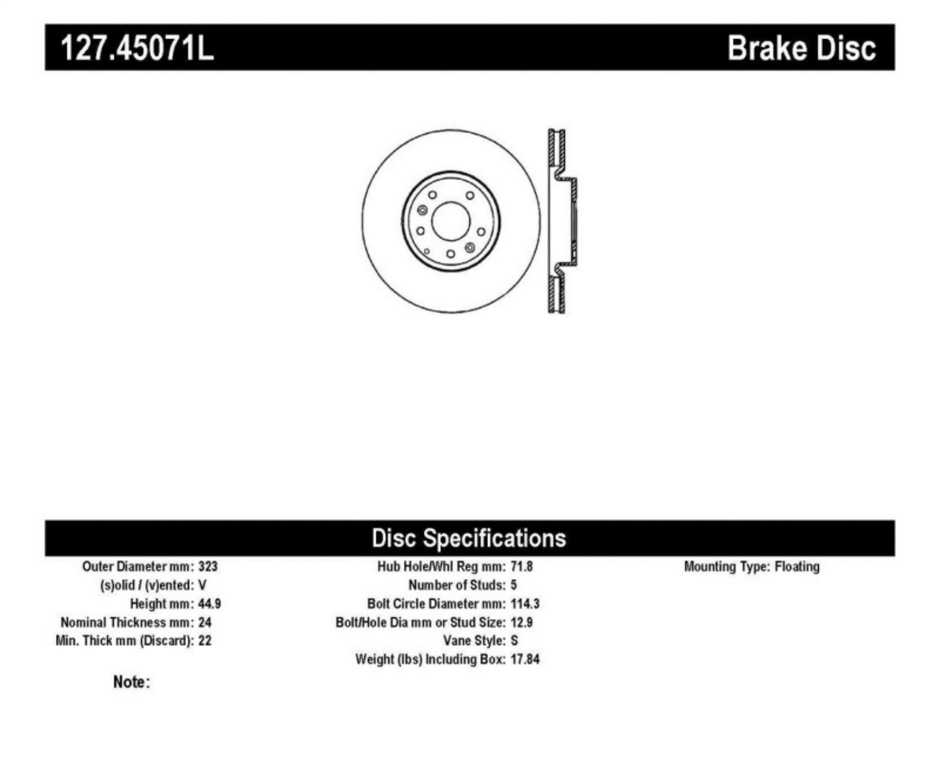 Picture of StopTech 04-09 Mazda RX-8 Slotted & Drilled Left Front Rotor