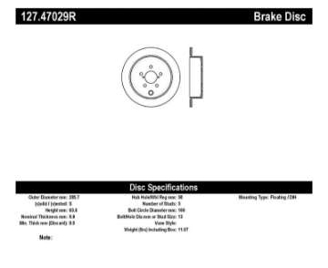 Picture of StopTech 08-10 Impreza WRX Exc STi-08-10 Impreza Coupe-Sedan Slotted & Drilled Right Rear Rotor