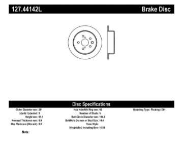 Picture of StopTech 06-10 Lexus IS 250-IS 300-IS 350 SportStop Slotted & Drilled Left Rear Rotor