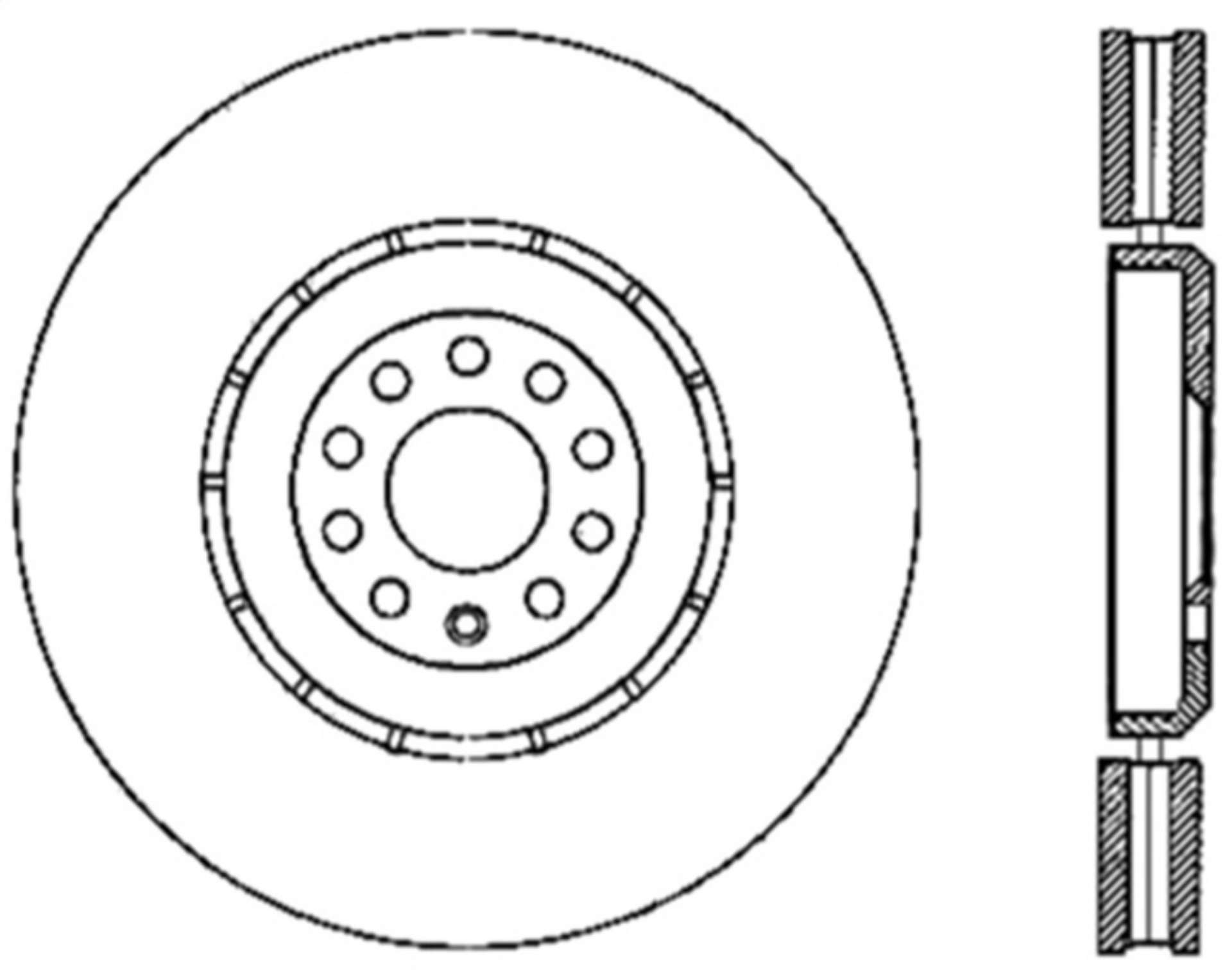 Picture of StopTech 04-06 Audi TT Quattro - 04 VW Golf R32 AWD Drilled Right Front Rotor