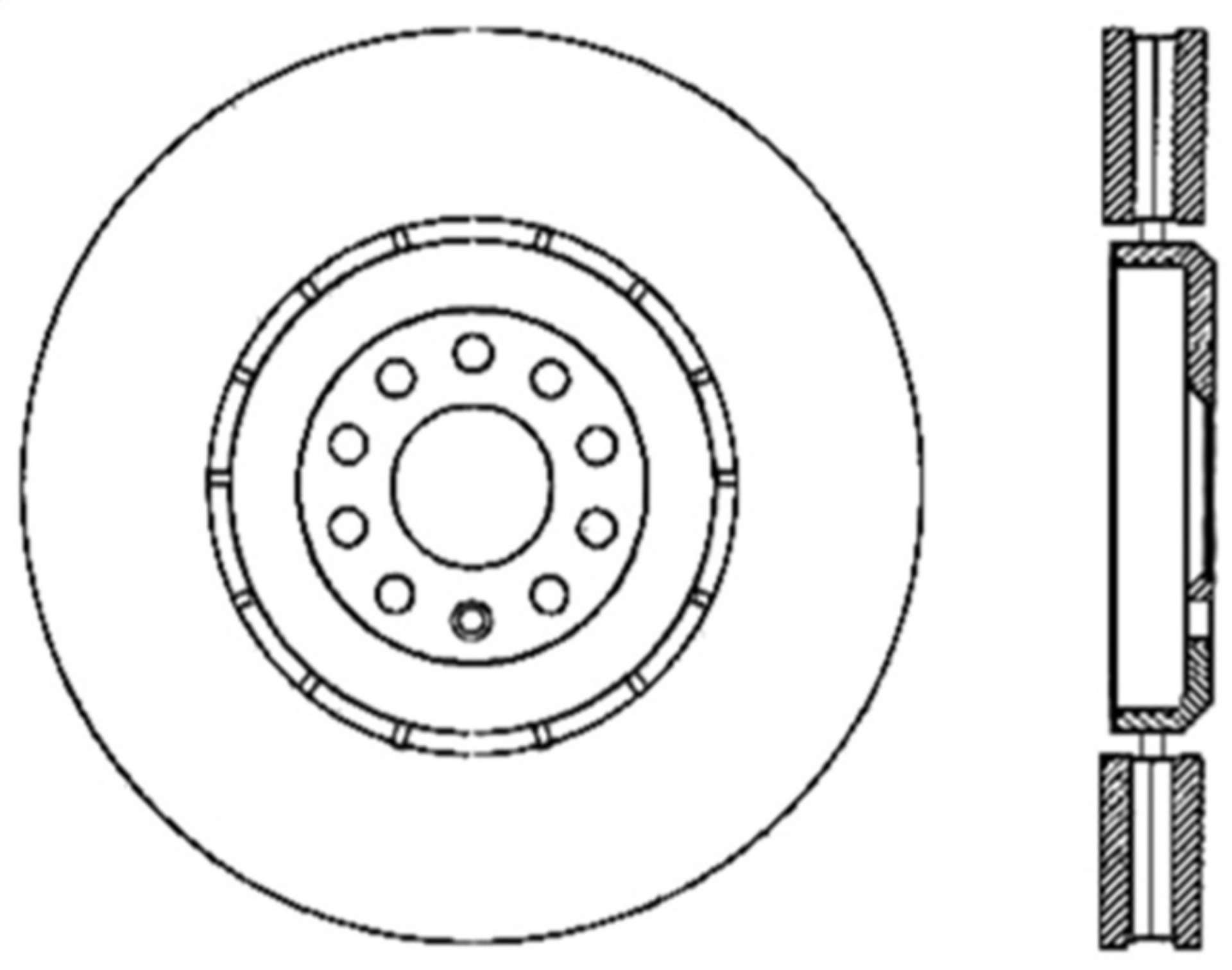 Picture of StopTech 04-06 Audi TT Quattro - 04 VW Golf R32 AWD Drilled Left Front Rotor