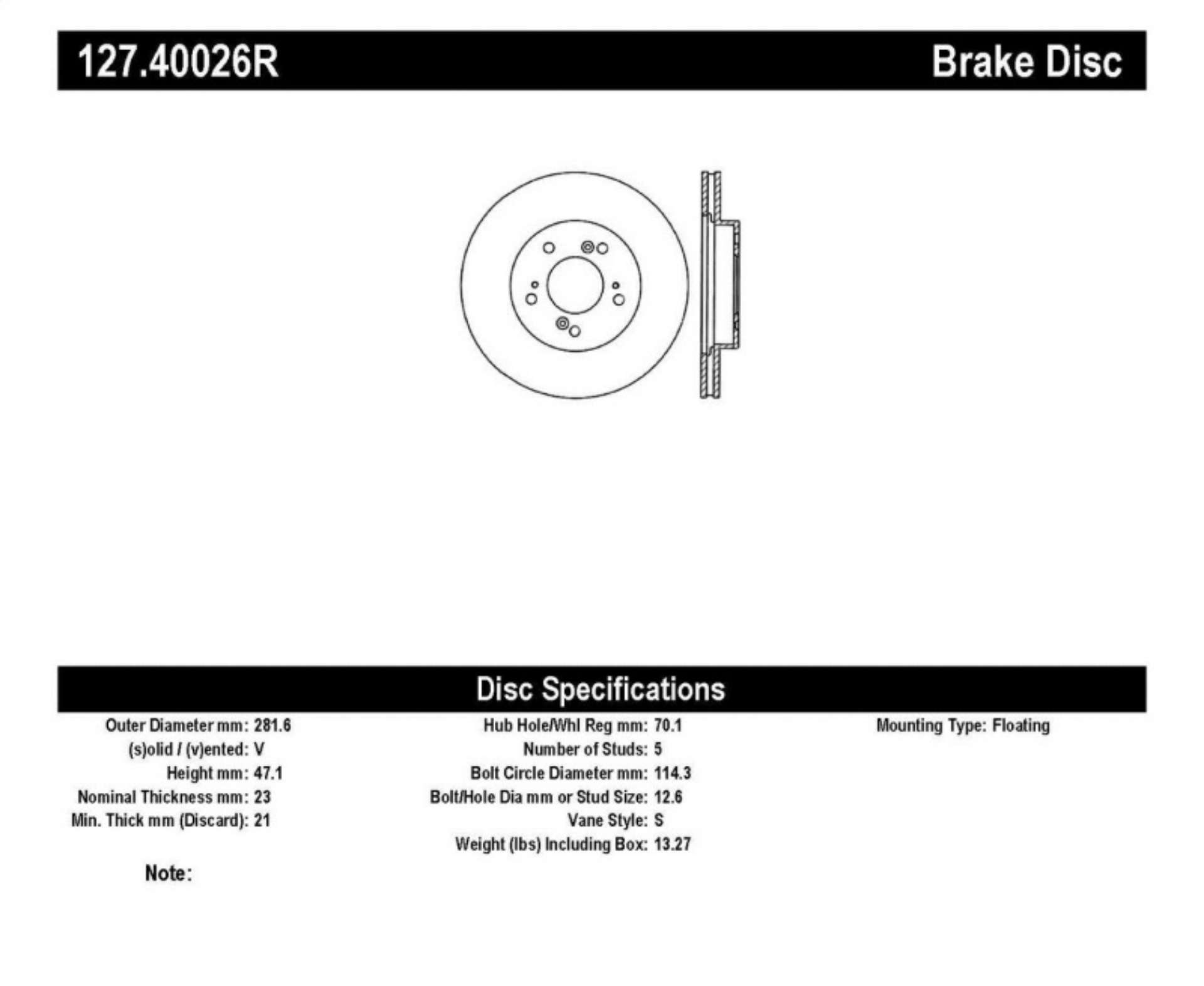 Picture of StopTech 97-01 Acura Integra Type R - 97-01 Honda CR-V Slotted & Drilled Right Front Rotor