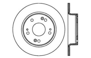 Picture of StopTech 09-10 Acura TSX - 08-10 Honda Accord Coupe-05-10 Sedan Left Rear Slotted & Drilled Rotor