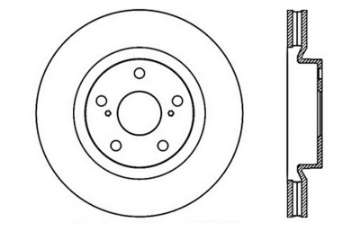 Picture of StopTech 07-09 Lexus ES 250-ES 300- ES330-ES350 SportStop Slotted & Drilled Left Front Rotor