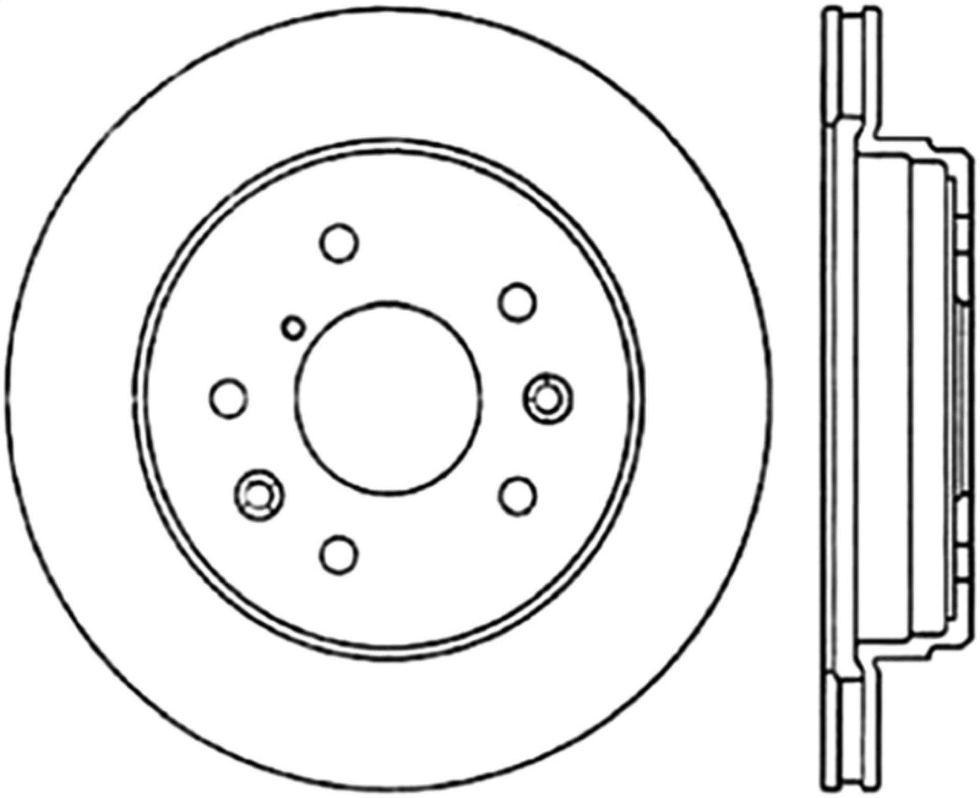 Picture of StopTech 86-92 Mazda RX-7 Slotted & Drilled Right Rear Rotor