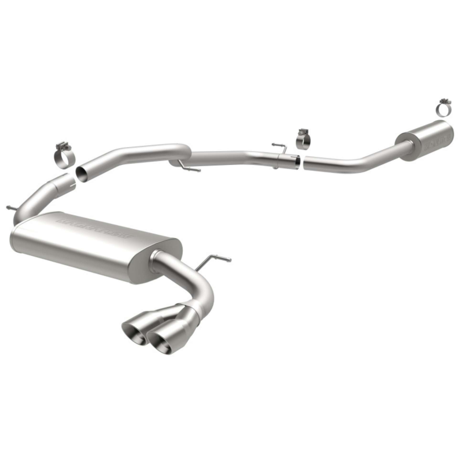 Picture of MagnaFlow 12 Ford Focus L4 2-0L HB Single Straight P-S Rear Exit Stainless Cat Back Perf Exhaust