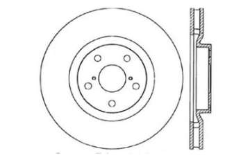 Picture of StopTech 5-93-98 Toyota Supra Turbo Right Front Slotted & Drilled Rotor