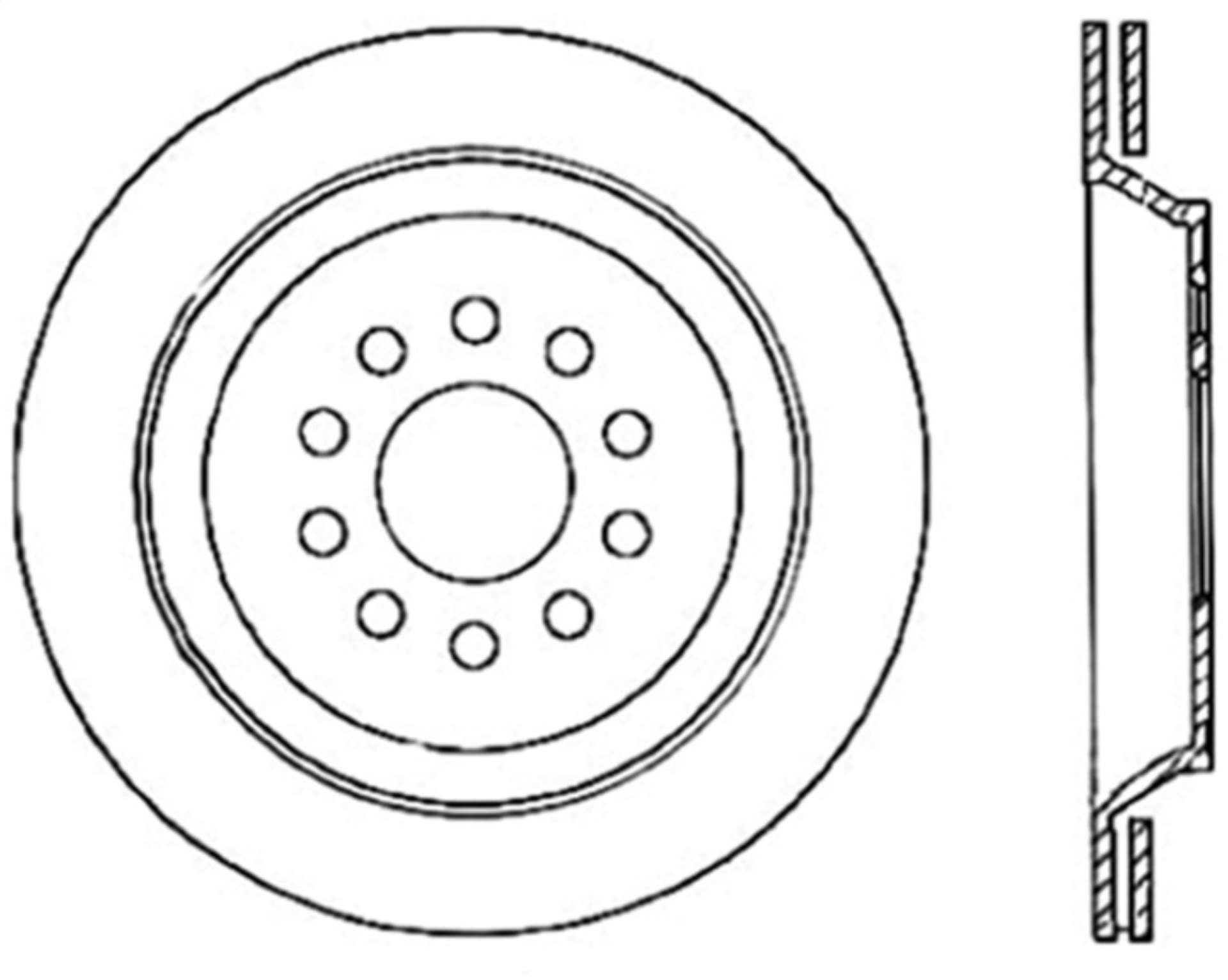 Picture of StopTech 04-09 Audi S4 Rear Right Drilled Rotor