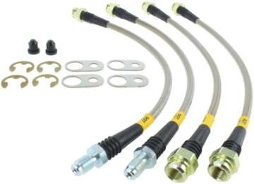 Picture of StopTech 08-10 Mitsubishi Lancer Ralliart Stainless Steel Rear Brake Lines