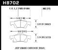 Picture of Hawk 11-12 Dodge Durango - 11-12 Jeep Grand Cherokee LTS Rear Street Brake Pads