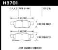 Picture of Hawk 11-12 Dodge Durango - 11-12 Jeep Grand Cherokee LTS Front Street Brake Pads