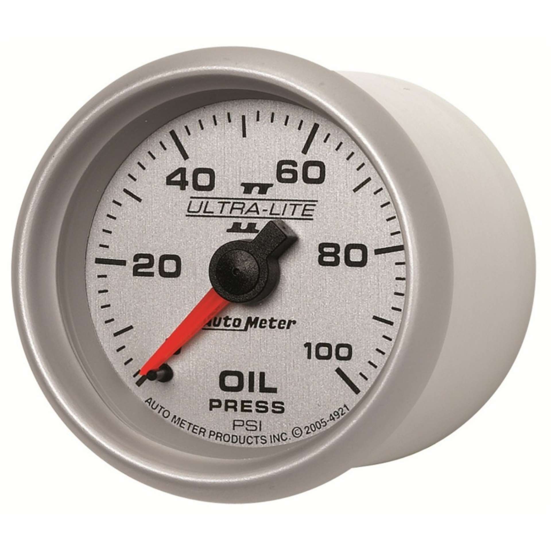 Picture of Autometer Ultra-Lite II 52mm 0-100 PSI Mechanical Oil Pressure Gauge