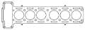 Picture of Cometic Jaguar 3-8L 6cyl  88mm Bore -040 inch MLS Head Gasket