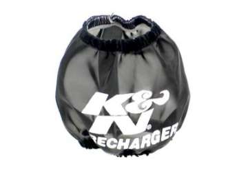 Picture of K&N Universal Precharger Round Tapered Air Filter Wrap Black 3in Base ID x 2in Top ID x 3in H