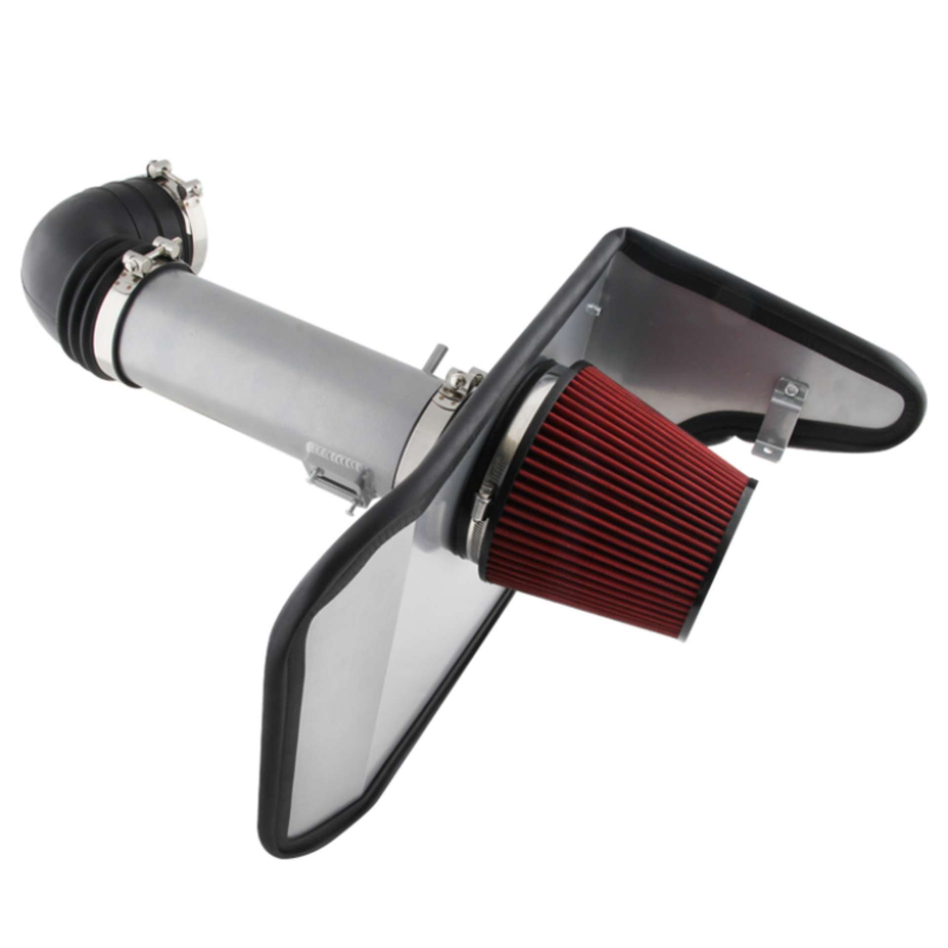 Picture of Xtune Chevy Camaro 2010-2012 3-6L V6 Intake  w-Heat Shield Red Filter  Gray IN-HS-CCAM2010V6-36-GY