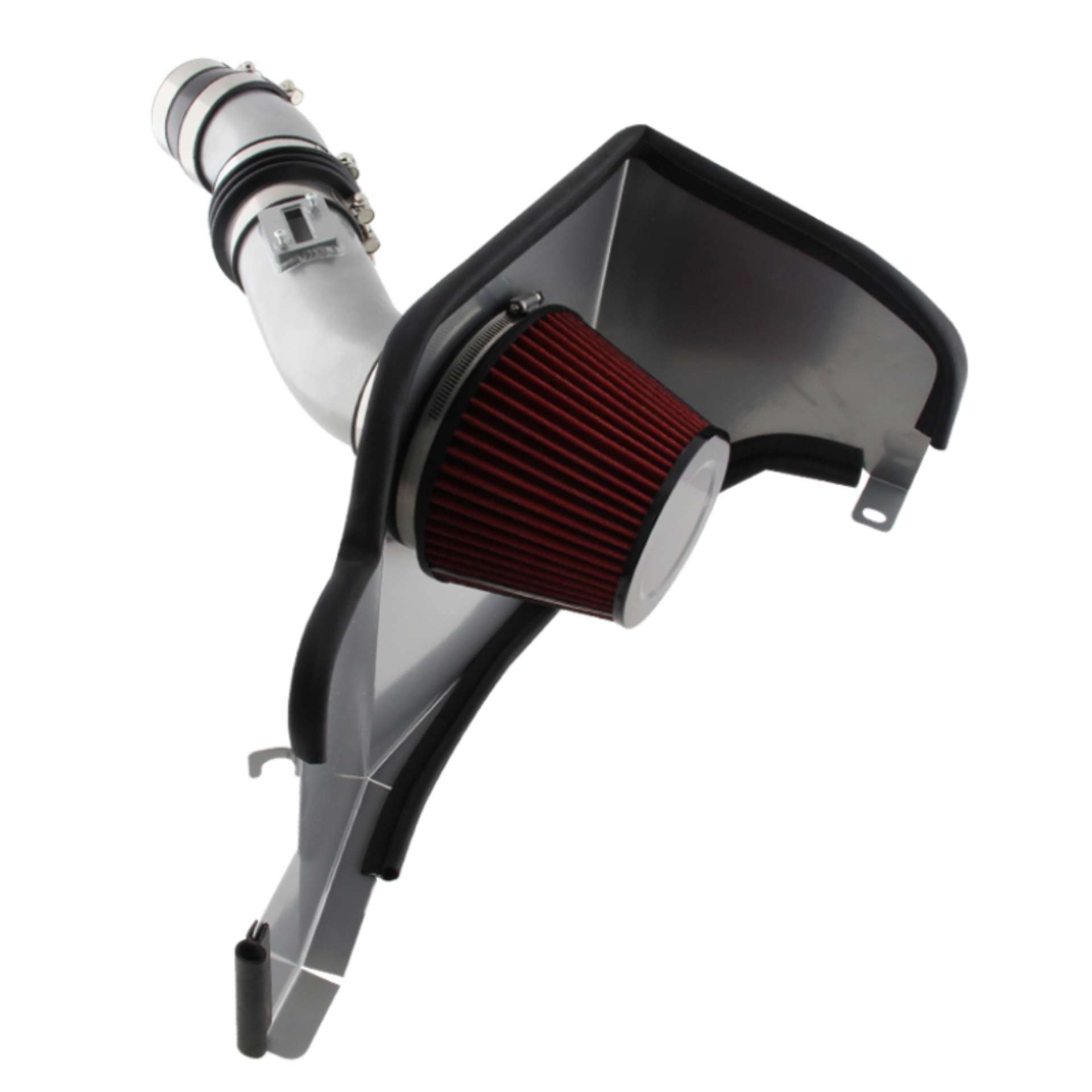 Picture of Xtune Ford MUStang 2011-2012 3-7L V6 Intake  w-Heat Shield Red Filter  Gray IN-HS-FM11V6-37-GY