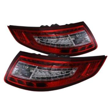 Picture of Xtune Porsche 911 997 05-08 LED Tail Lights Red Clear ALT-ON-P99705-LED-RC