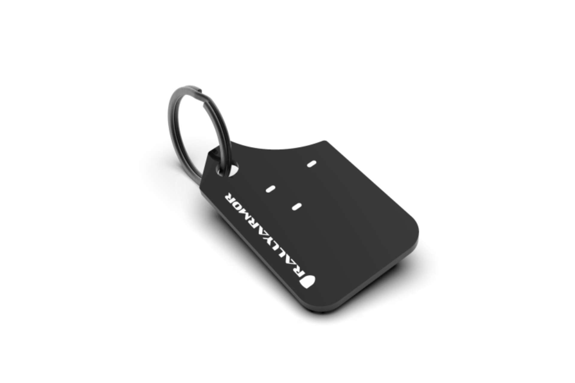 Picture of Rally Armor Mini UR Mud Flap Keychain - Black w- White Logo