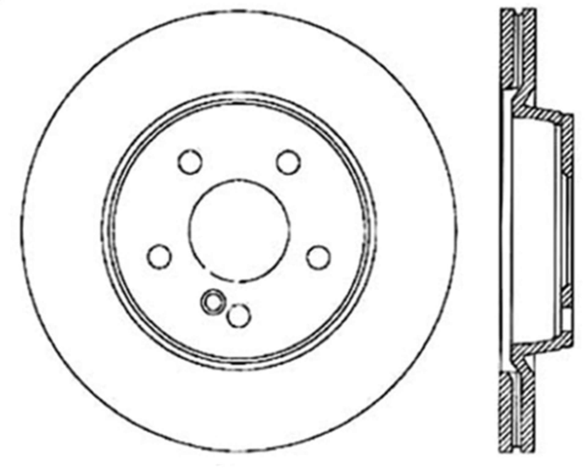 Picture of StopTech 05-09 MB CLS500-CLS550 - 04-13 ES320-ES350 - 03-09 E500-E550 Rear Drilled Brake Rotor