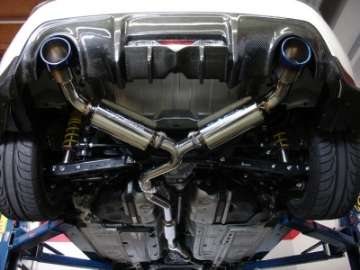 Picture of Injen 13-20 Subaru BRZ-Toyota 86 2-0L 4cyl SS CB Exhaust w- Dual Injen Embossed Muffler