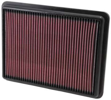 Picture of K&N Replacement Air Filter 11-75in O-S Length x 9in O-S Width x 1-188in H for 13 Hyundai Santa Fe