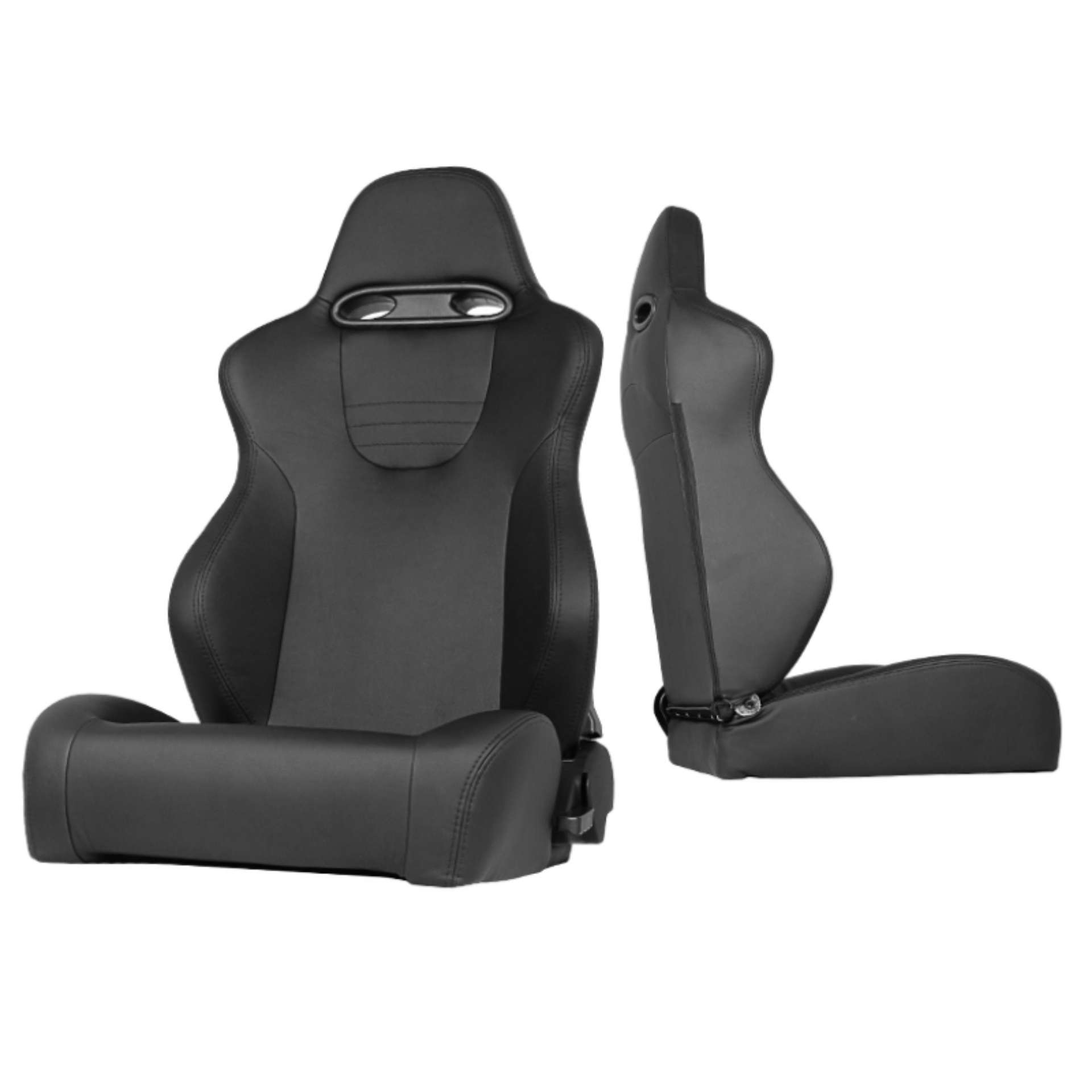 Picture of Xtune Srt Style Racing Seat Pu Double Slider Black-Black Driver Side RST-SRT-01-BK-DR