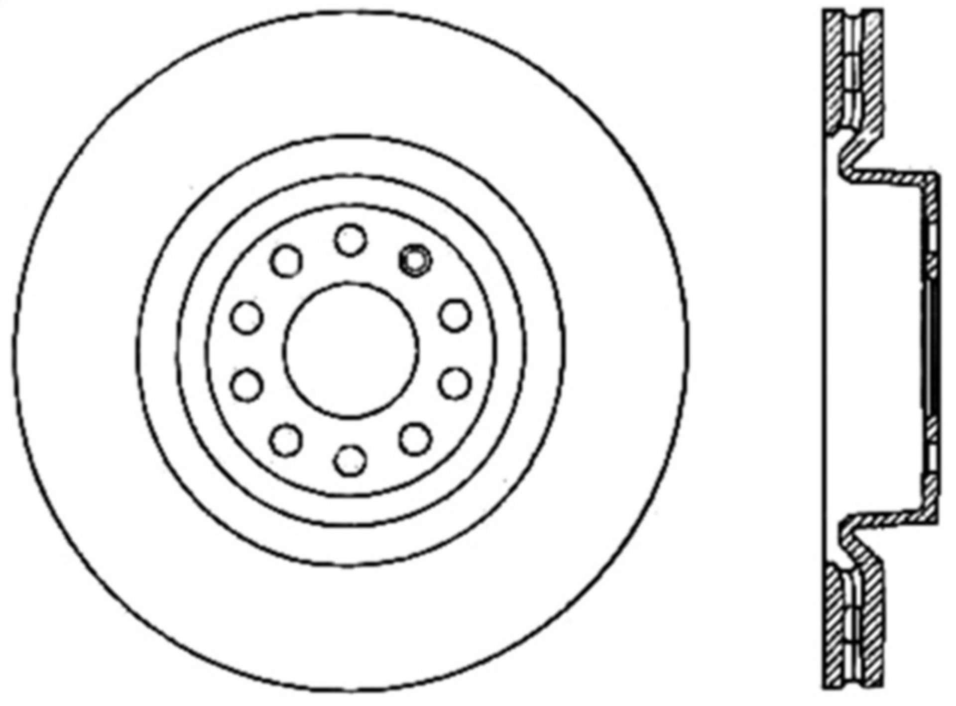 Picture of StopTech 06-13 Audi A3-08-09 TT - 06-09 VW GTI Mk V Cryo-Stop Left Front Drilled Rotor