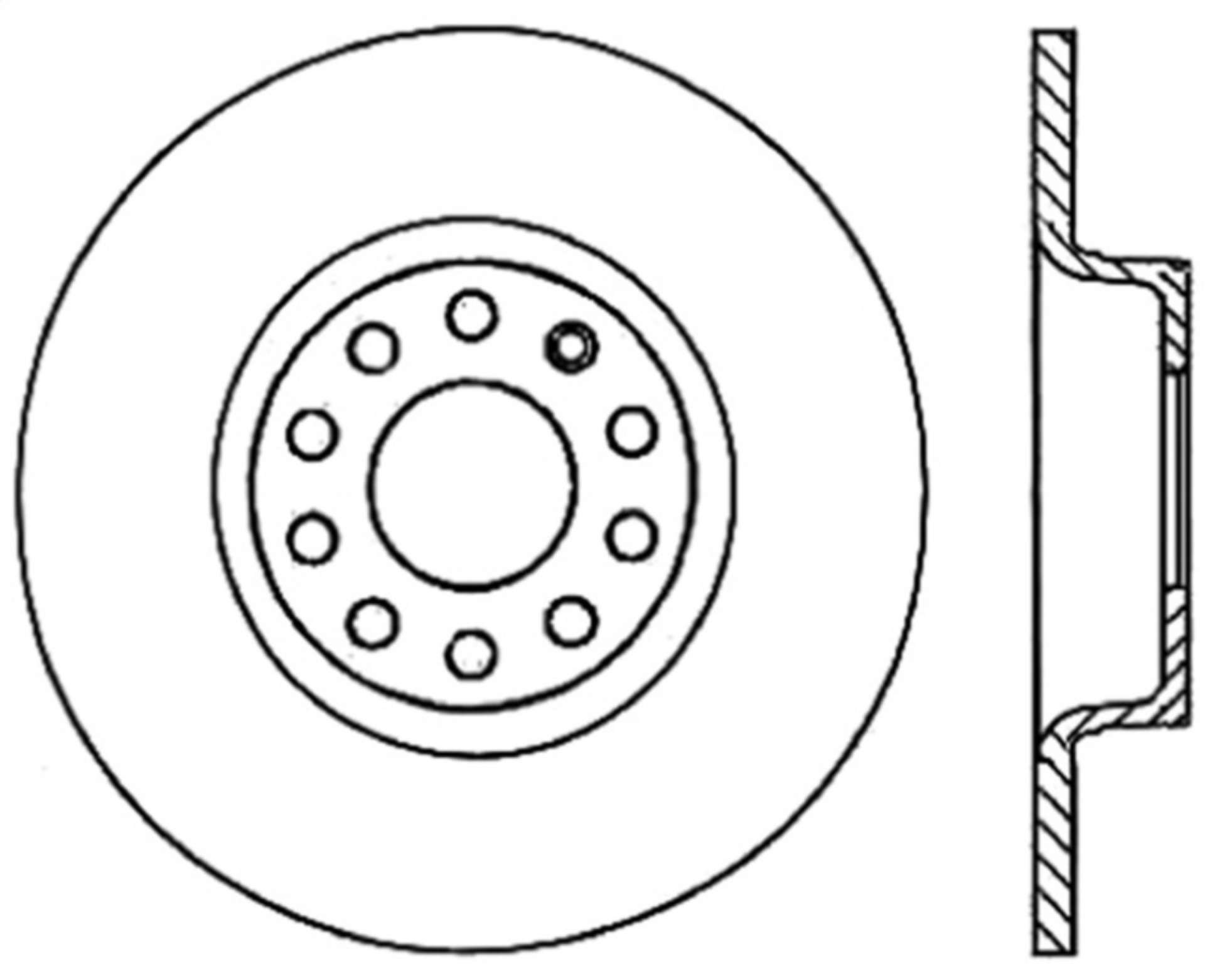 Picture of StopTech 06-11 Audi A3 - 06-09 VW GTI Mk V - 05-10 Jetta Exc Wagon Drilled Left Rear Rotor